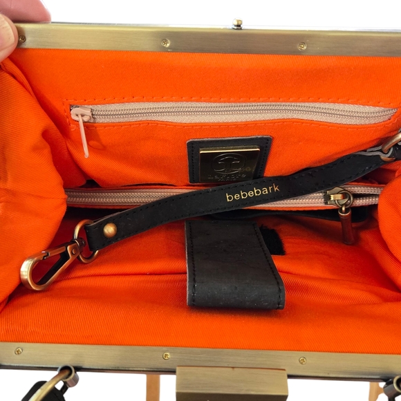 Laflore Paris Bebebark Cork Handbag Clutch - Black - Picture 5 of 7